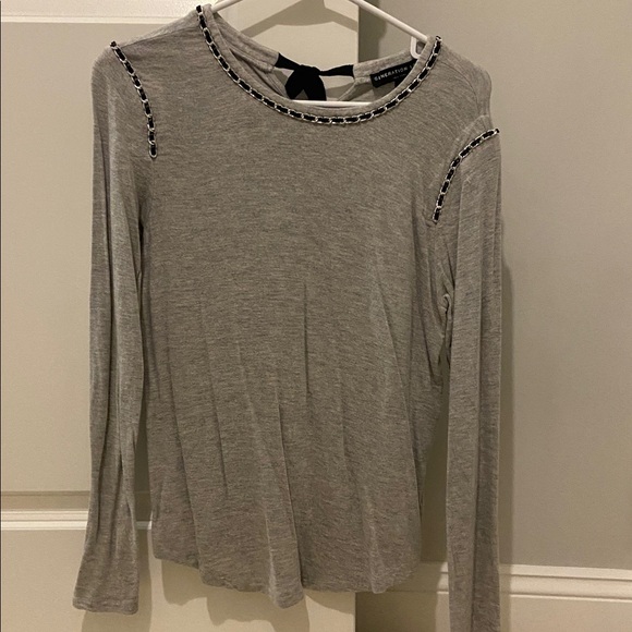 Generation Love Heather Gray Top with Chain Accent - Picture 1 of 3